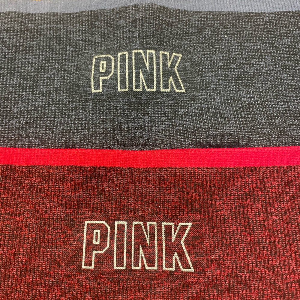 PINK Victoria's Secret Seamless Sport Workout Leggings (2 for 1)red&blue - Picture 4 of 5